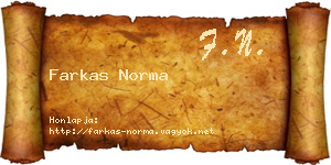 Farkas Norma névjegykártya